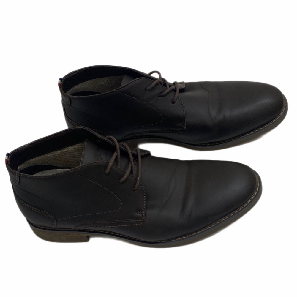 Izod Inwood Men's Dark Brown Faux Leather Oxfords Chucca Derby Size 11